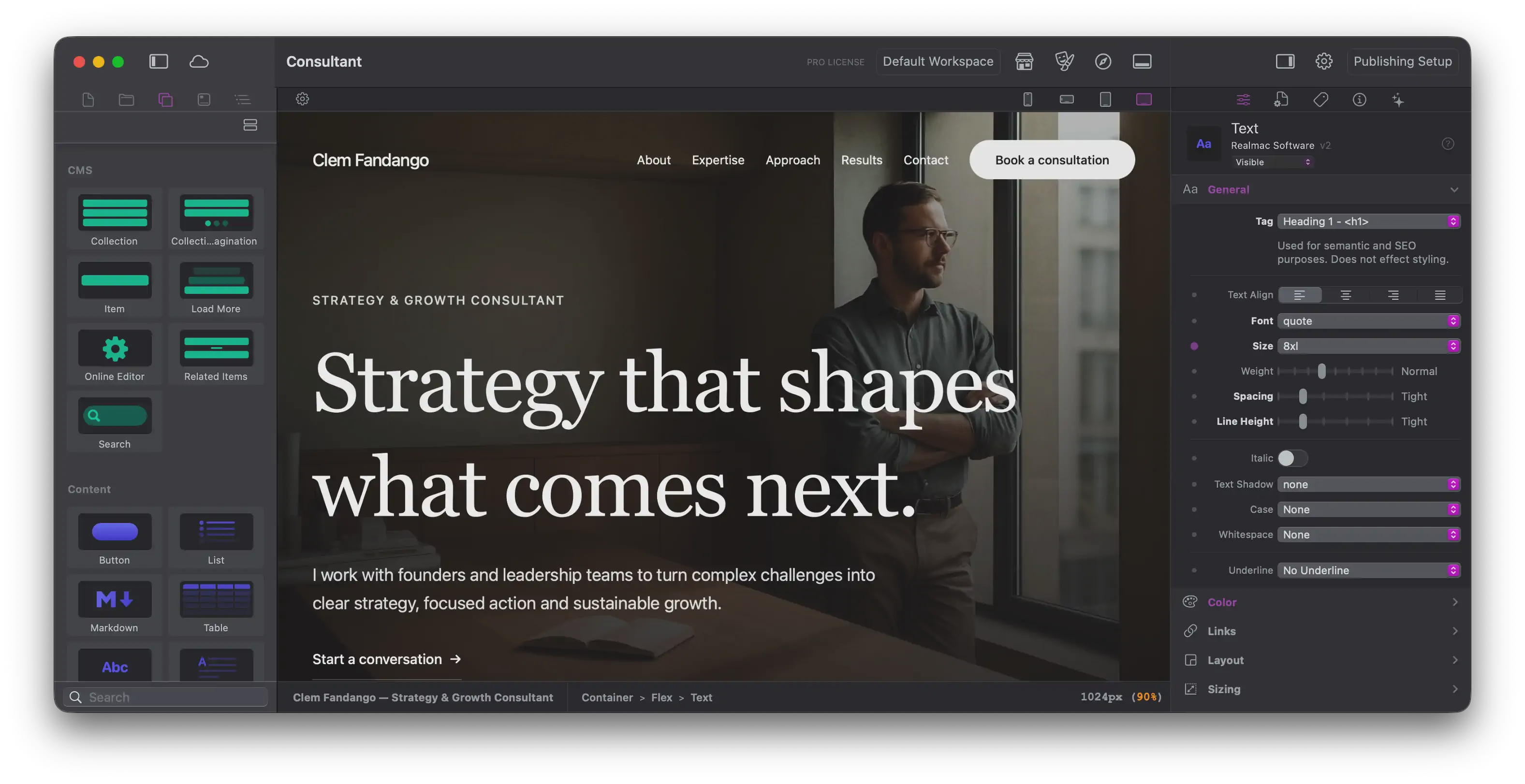 Elements Website Builder for Mac